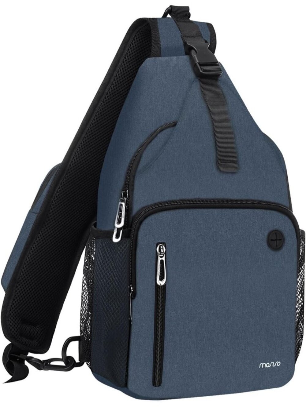 Women's Haze Blue Sling Backpack Travel Hiking Daypack Crossbody Shoulder Bag